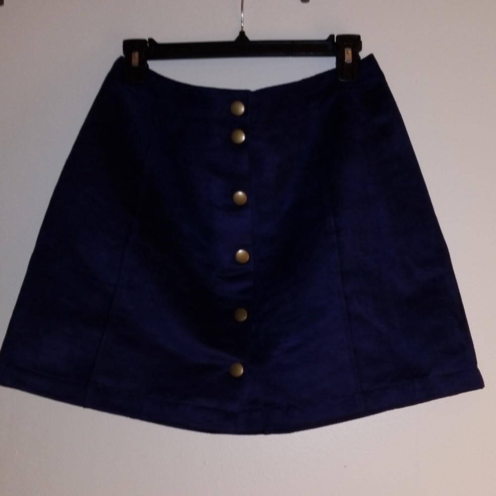 Faux suede skirt